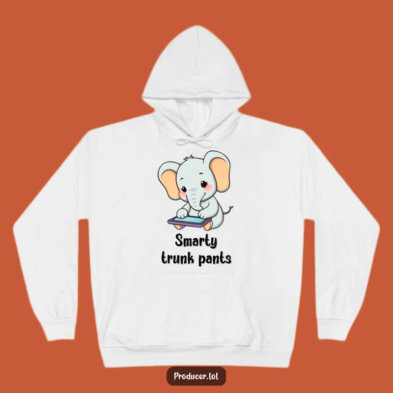 Funny Elephant Tablet Hoodie: Cozy Happy Animal Digital Comfort Gift