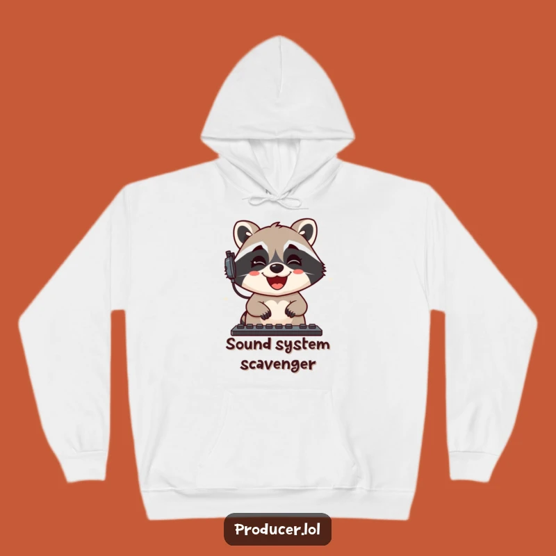 Funny Raccoon Sound Mixer Hoodie: Cozy Audio Comfort Gift