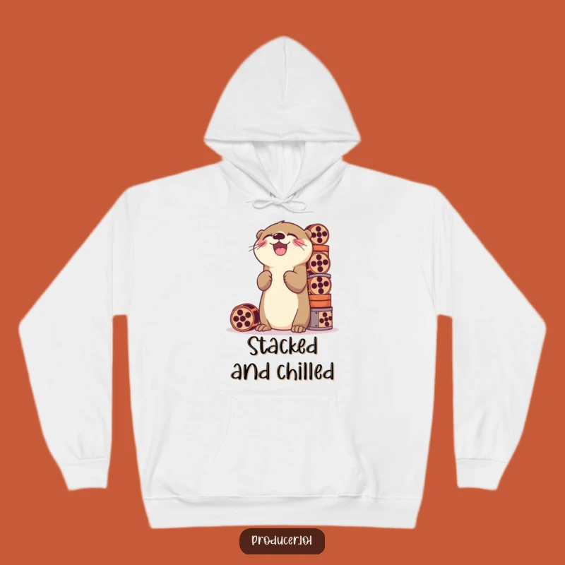Funny Otter Film Hoodie: Cozy Reels Stacker - Ideal Funny Gift!