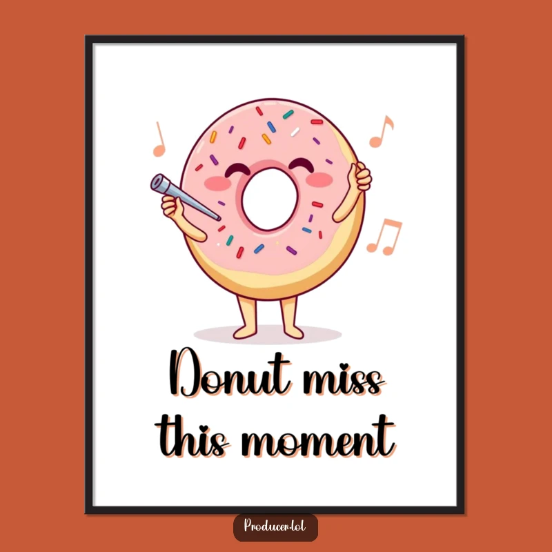 Funny Free Printable Wall Art: Donut Conductor Music Decor