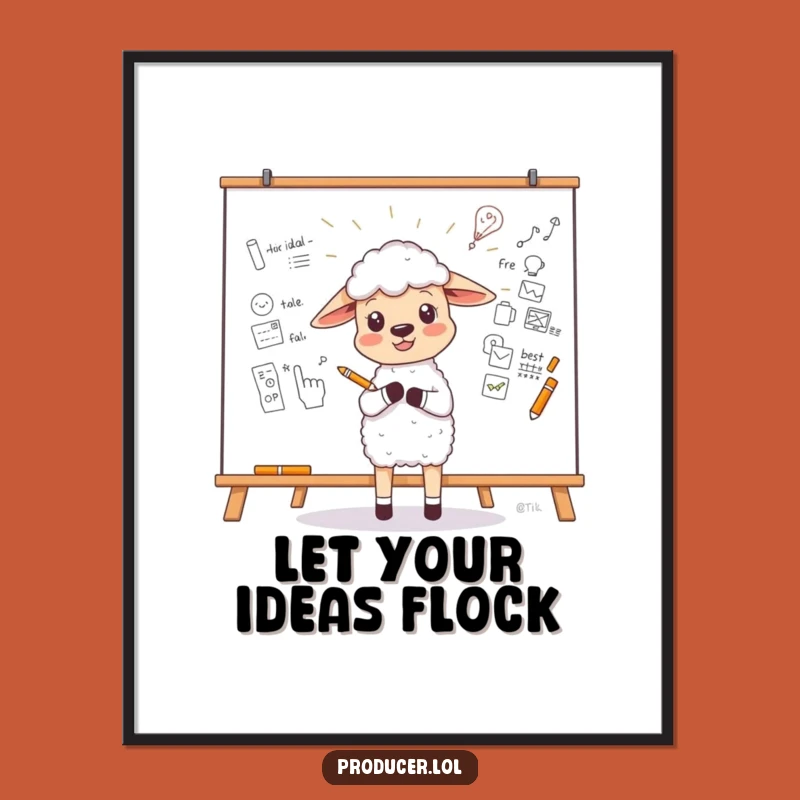 Free Printable Wall Art: Sheep's Idea Board, Hilarious Downloadable Decor