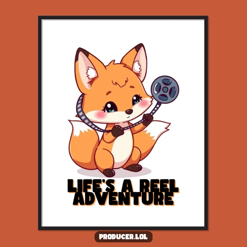 Funny Fox Film Art: Free Printable Decor for Cinema Buffs and Playful Spaces
