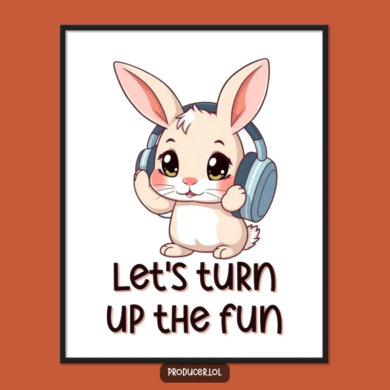 Funny Rabbit Music Art: Free Printable Decor for Audiophiles and Fun Lovers