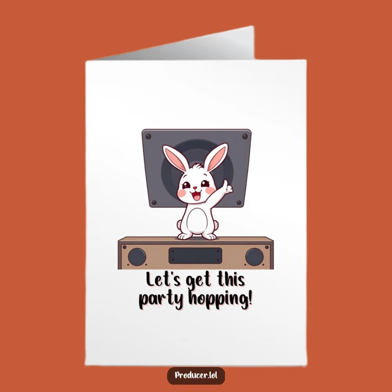 Free Printable Birthday Card: Bouncing Rabbit Rager - Funny Downloadable Gift!