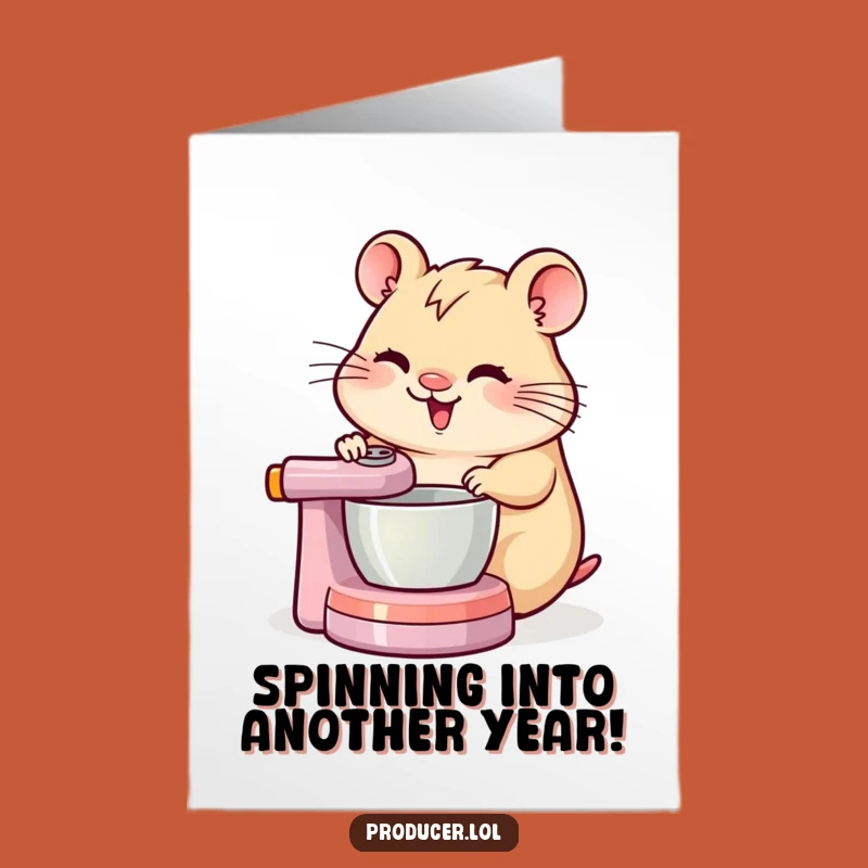 Free Printable Birthday Card: Hamster DJ Spinning Hits for Your Birthday!