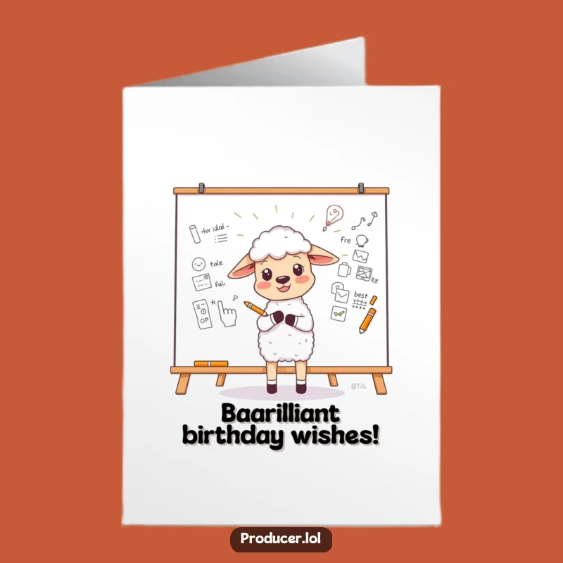 Free Printable Birthday Card: Sheep's Big Idea, Hilarious Downloadable Greeting