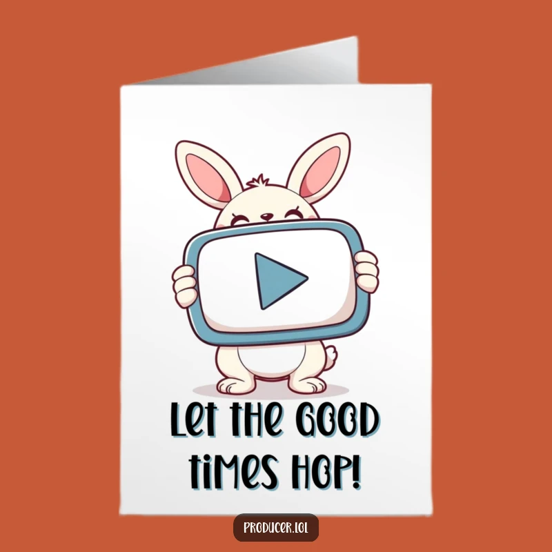 Free Printable Birthday Card: Bunny Ready to Play Your Best Birthday Ever!