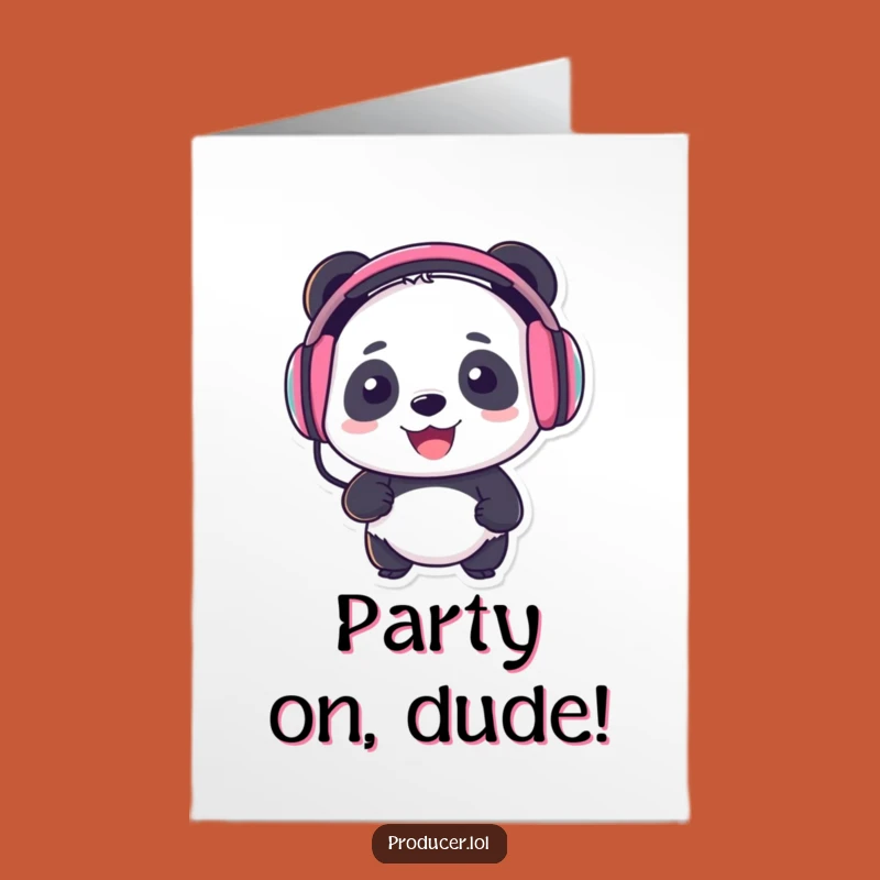 Free Printable Panda Birthday Card: Funny Downloadable Gift for Music Lovers