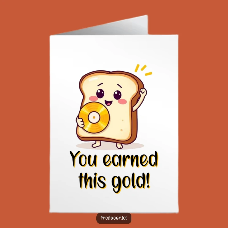 Free Printable Congrats Card: Toast's Golden Record for Your Big Win