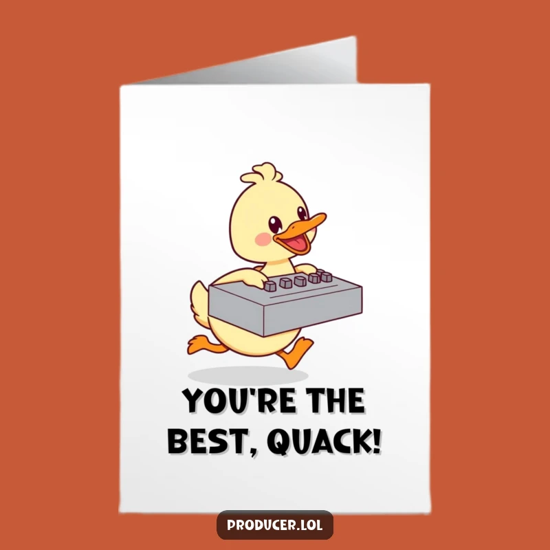 Free Printable Duck Congrats Card: Energetic Celebration Downloadable