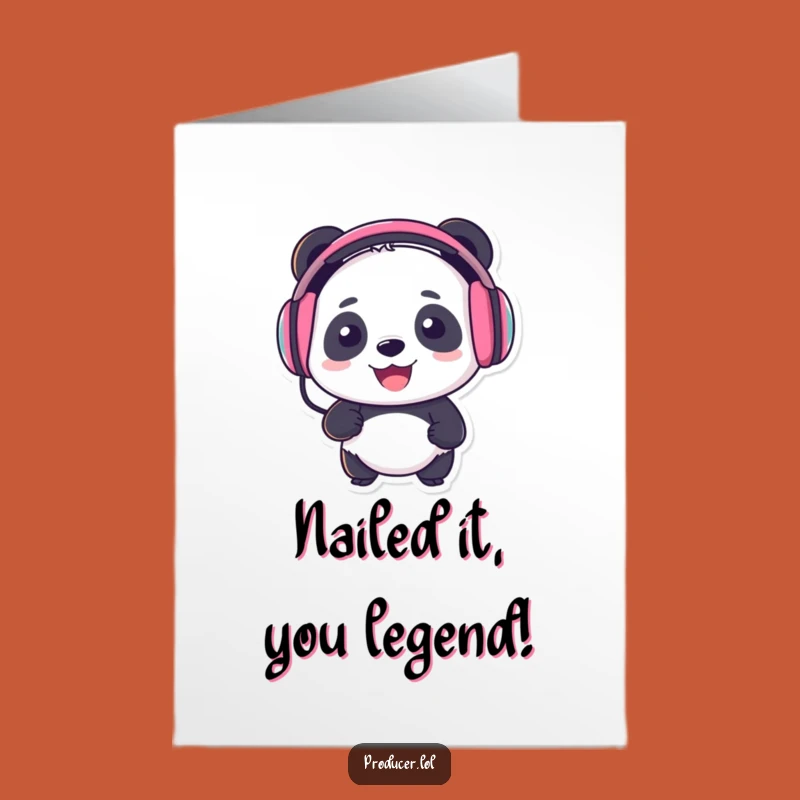 Free Printable Panda Card: Congrats on Your Win, Funny Downloadable Gift