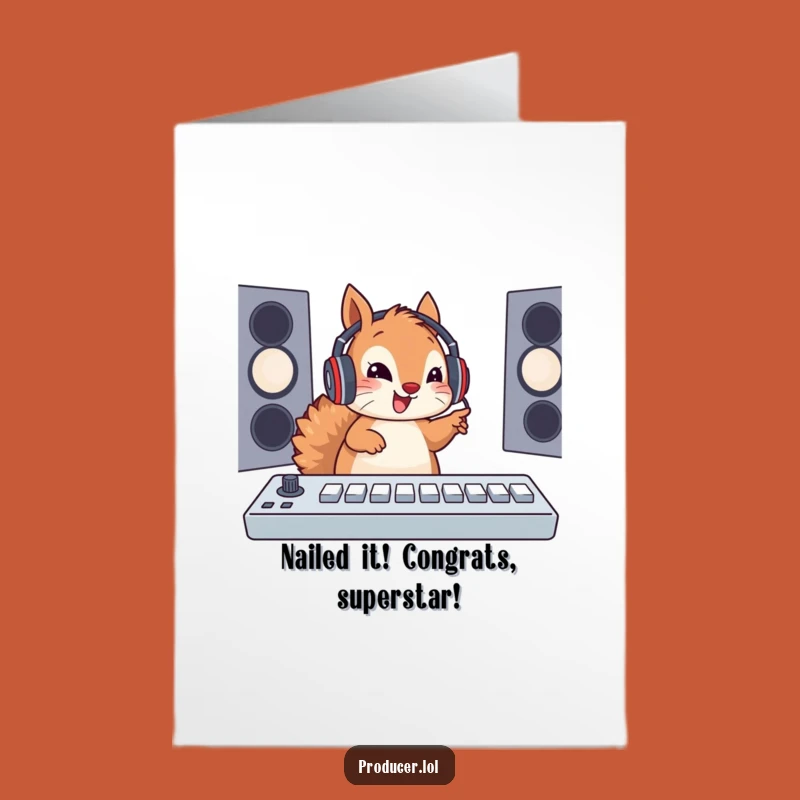 Free Printable Squirrel DJ Congrats Card: Awesome Downloadable for Hitting the Right Notes