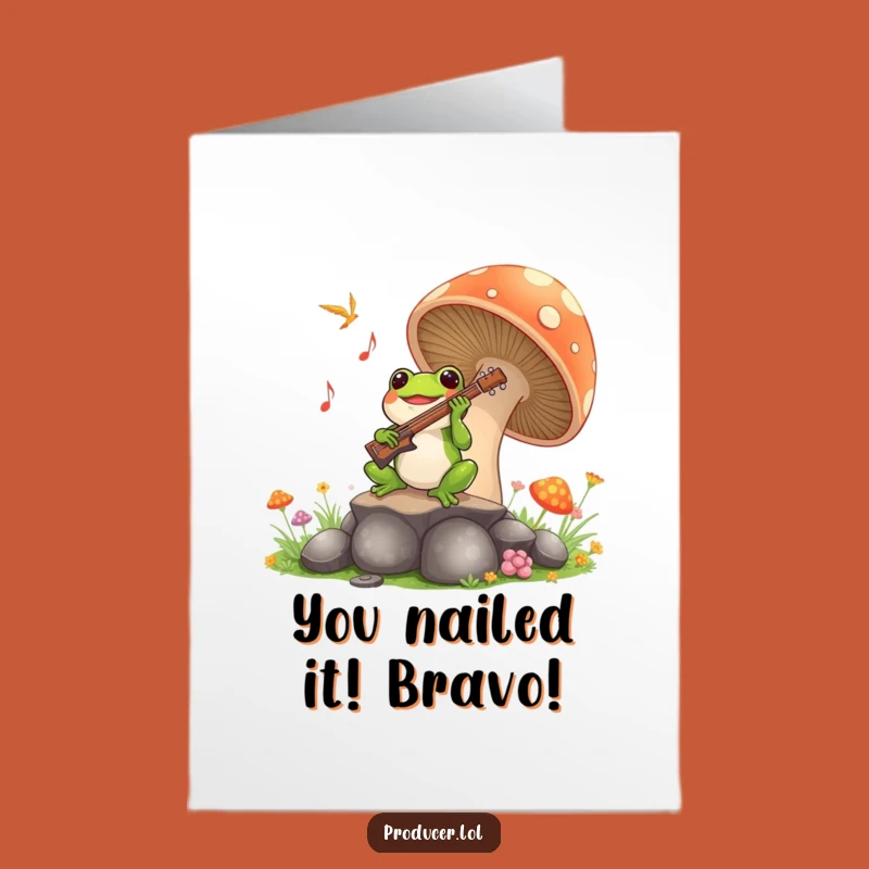 Free Printable Frog Concert Congrats Card - Funny Downloadable Music Greeting