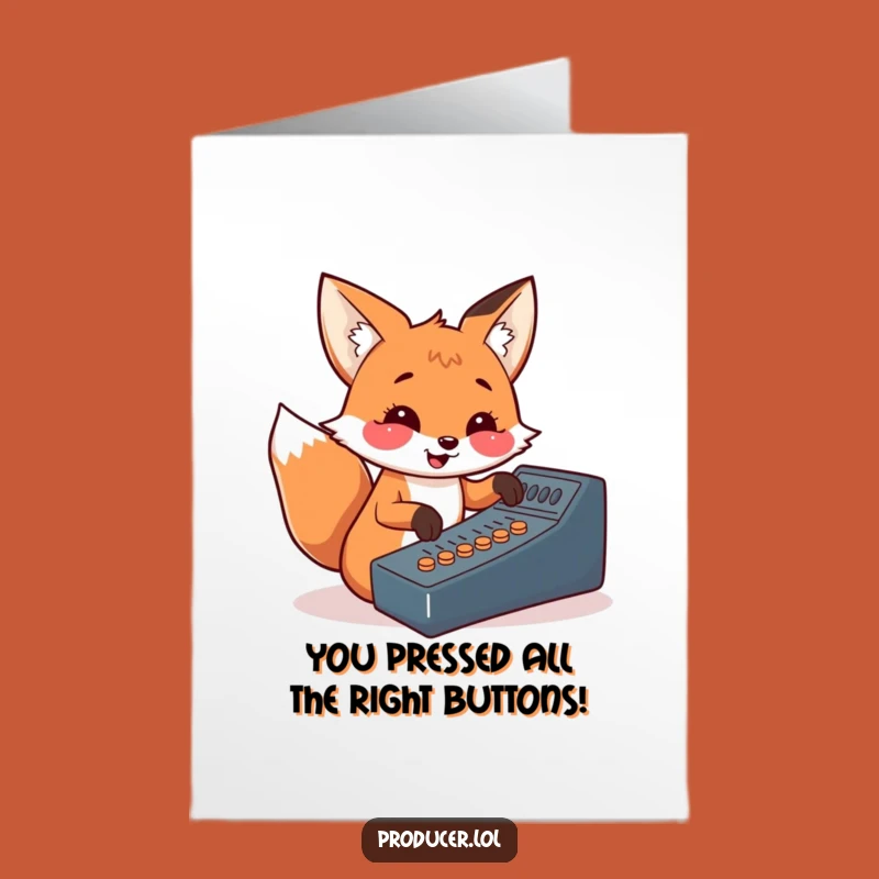 Free Printable Fox Congrats Card: Funny Soundboard Design, Downloadable Achievement Gift