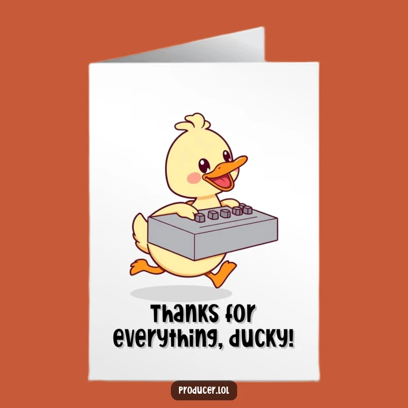 Free Printable Duck Thank You Card: Enthusiastic Gratitude Downloadable