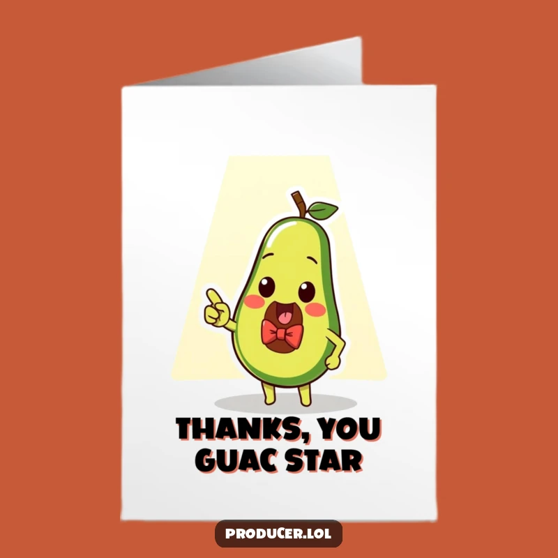 Free Printable Thank You Card: Avocado Shines Light on Your Kindness