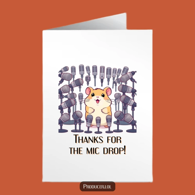Free Printable Thank You Card: Hamster's Gratitude Speech, Downloadable Gift