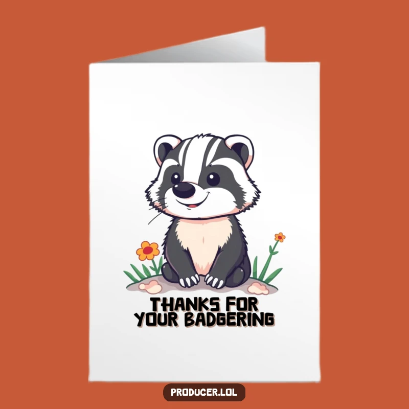 Free Printable Thank You Card: Proud Badger Set - Humorous Downloadable Gift!