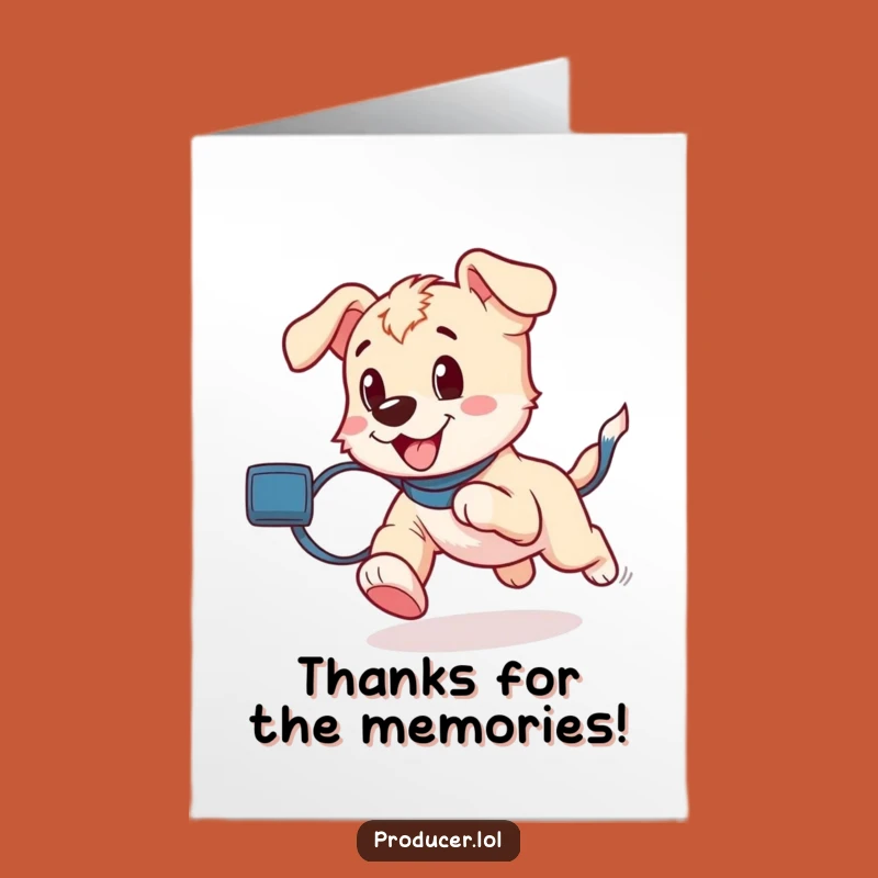 Free Printable Thank You Card: Puppy's Film Fun Says Thanks!
