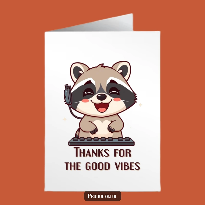 Free Printable Thank You Card: Raccoon's Gratitude Mix Funny Gift