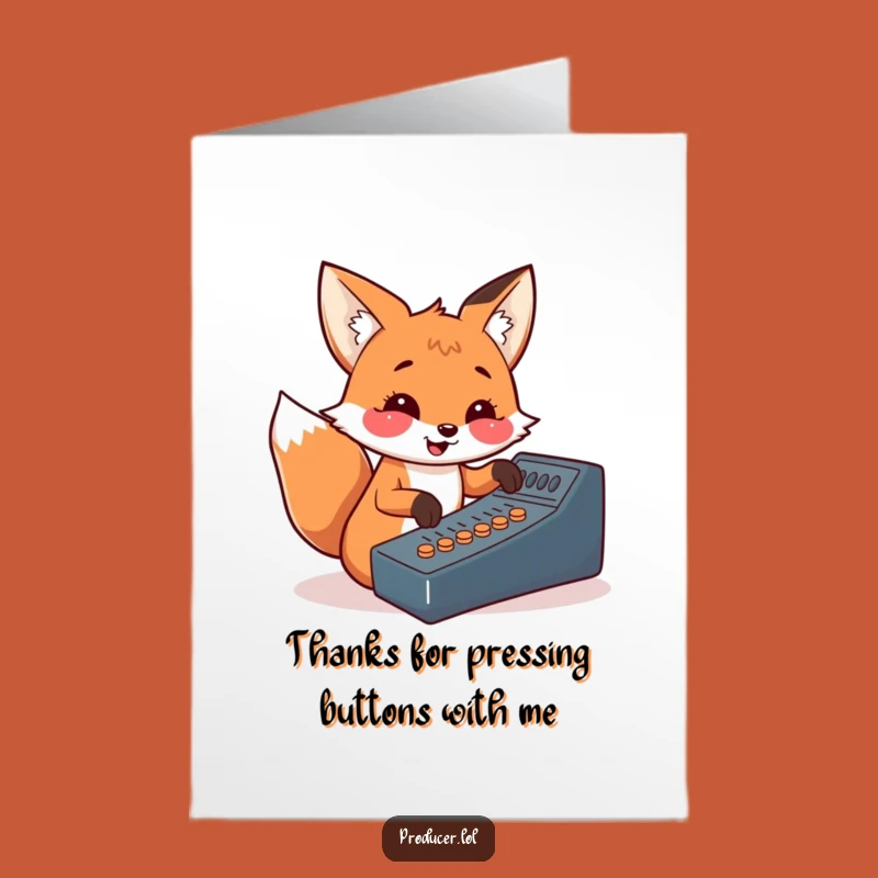 Free Printable Fox Thank You Card: Funny Soundboard Design, Grateful Downloadable Gift