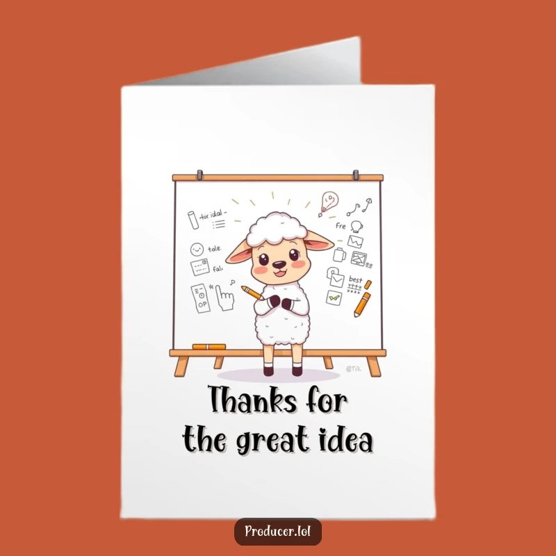 Free Printable Thank You Card: Sheep's Creative Thanks, Hilarious Downloadable Greeting