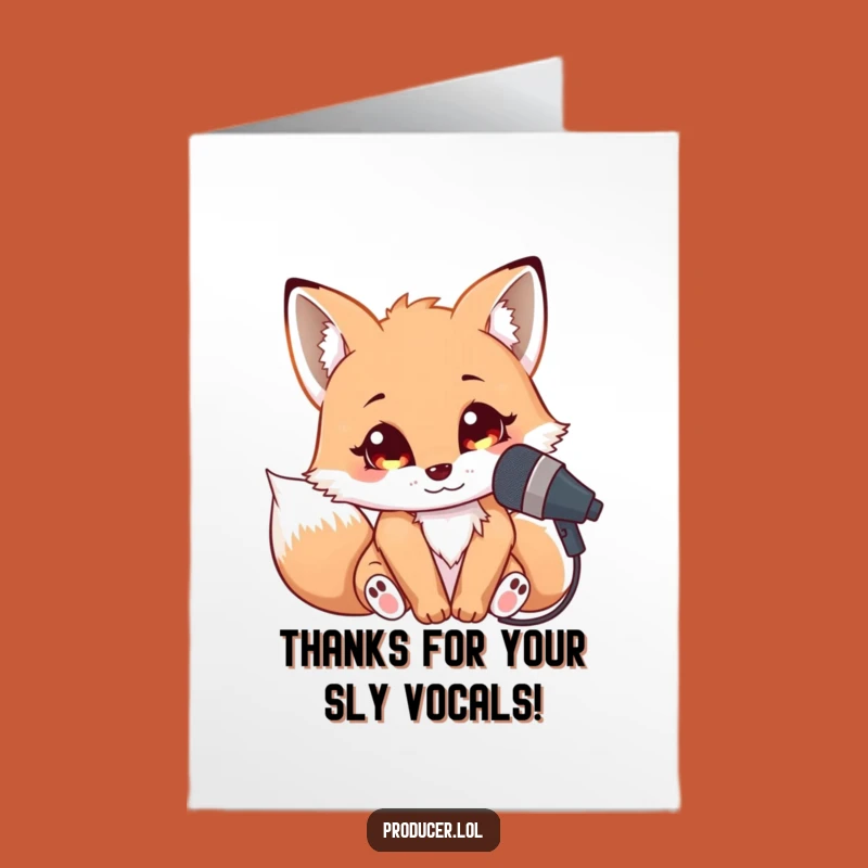 Free Printable Thank You Card: Fox Sings a Song of Gratitude, Print Your Thanks!