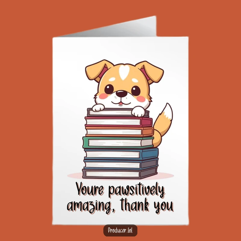 Free Printable Dog Thank You Card: Funny Downloadable Gift of Gratitude