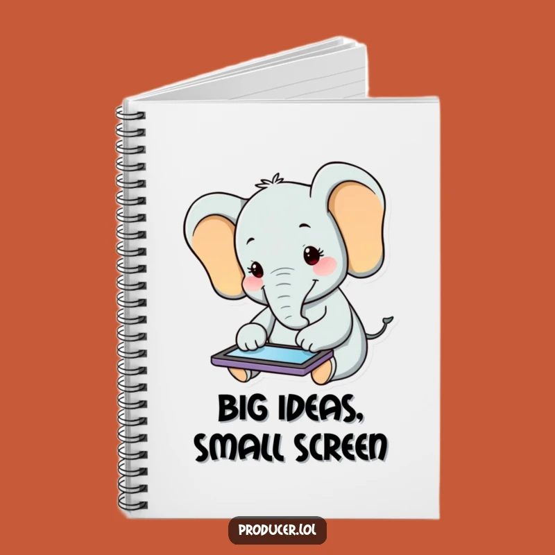 Funny Elephant Tablet Notebook: Happy Animal Journal Gift