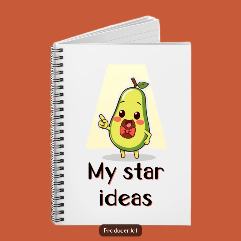 Funny Avocado Spotlight Notebook: Dapper Gentleman's Journal