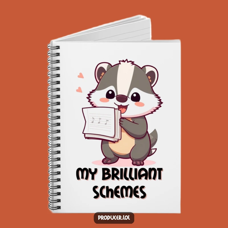 Funny Badger Producer Notebook: Hilarious Music Notes Journal for Song Ideas