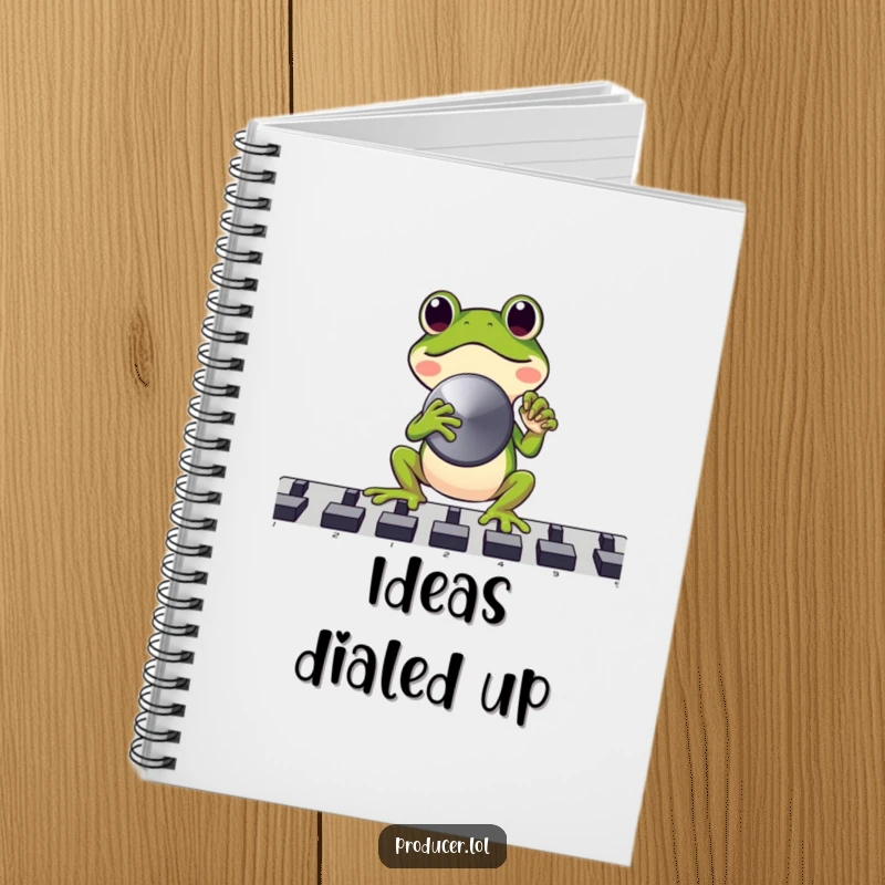 Funny Frog DJ Notebook: Joyful frog DJ aids musical creativity, ideal funny gift for note-takers.