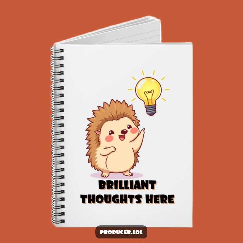 Funny Notebook: Hedgehog Lightbulb - Capture Your Bright Ideas