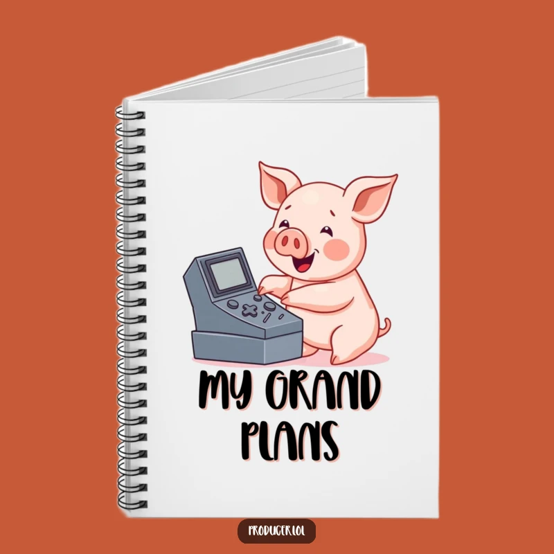 Funny Pig Console Notebook - Lined Journal for Tech Ideas