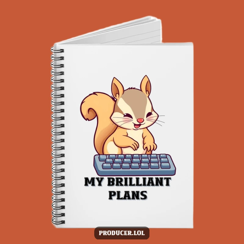 Funny Squirrel Keyboard Notebook: Jot Down Ideas, Hilarious Cover, Perfect Gift