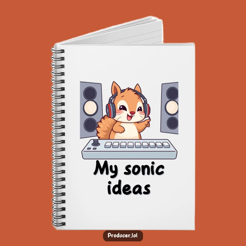 Funny Squirrel Soundboard Notebook: Record Your Best Tracks and Ideas