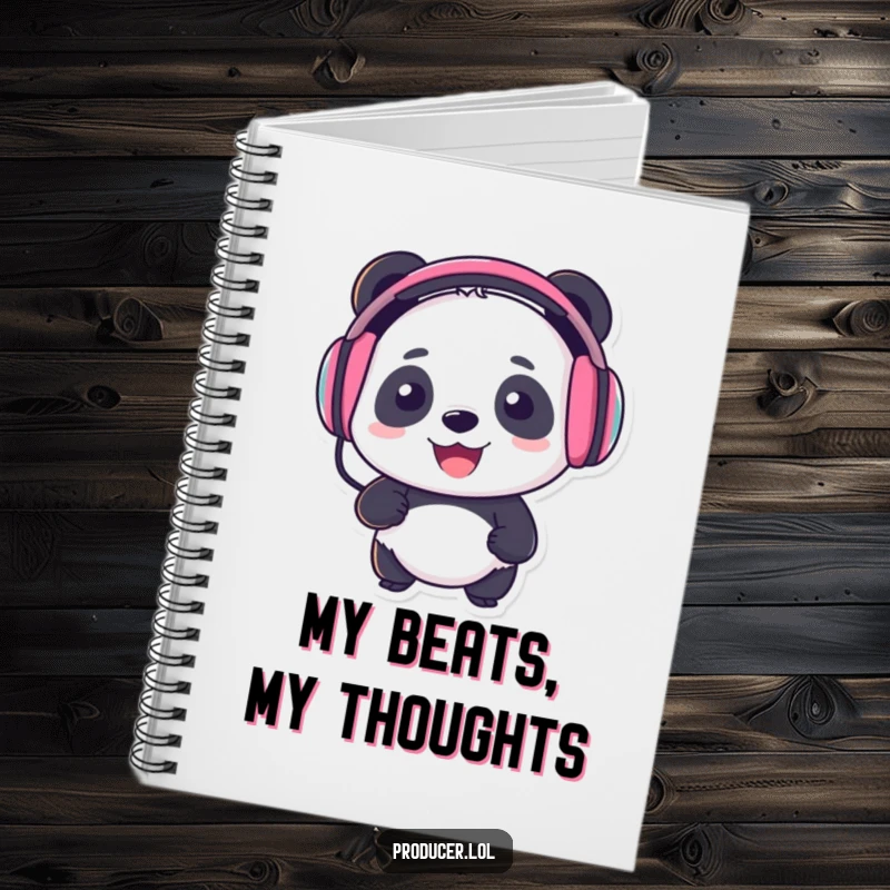 Funny Panda DJ Notebook: Panda DJ encouraging creativity, ideal funny gift for note-takers and music fans.