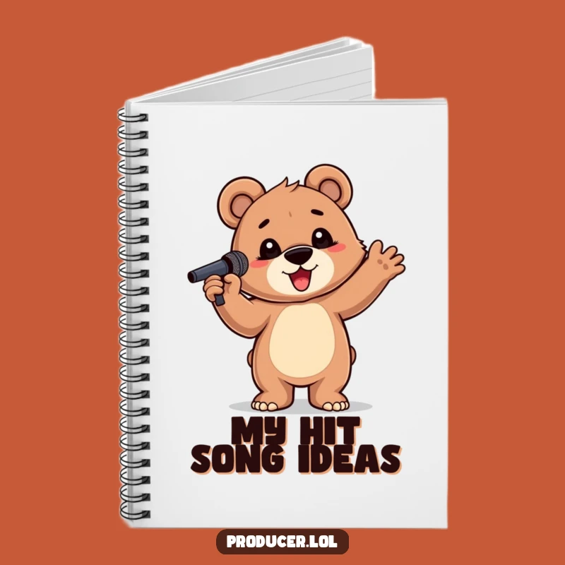 Funny Bear Cub Songwriting Notebook: Jot Down Hits, Awesome Funny Gift!