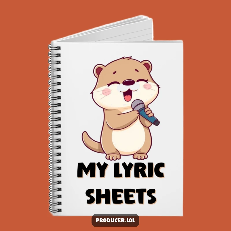 Funny Otter Singing Notebook - Lined Journal for Music Lovers
