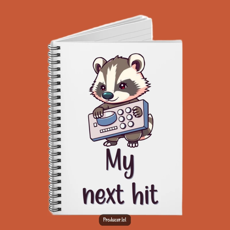 Funny Badger Notebook: Music Producer Journal for Determined Ideas