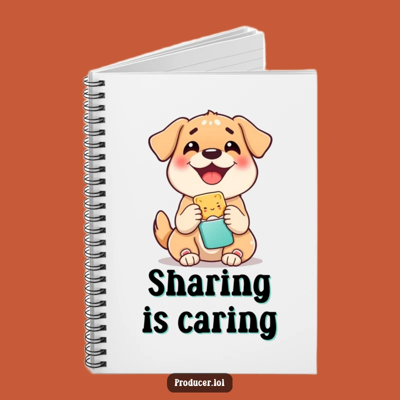 Funny Dog Sharing Snack Notebook: Happy Pup Journal Gift