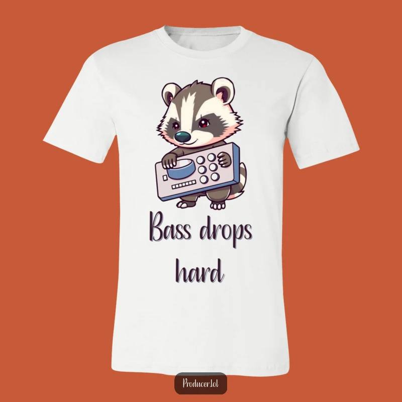 Funny Badger T-Shirt: Determined Music Producer Tee for Sound Lovers