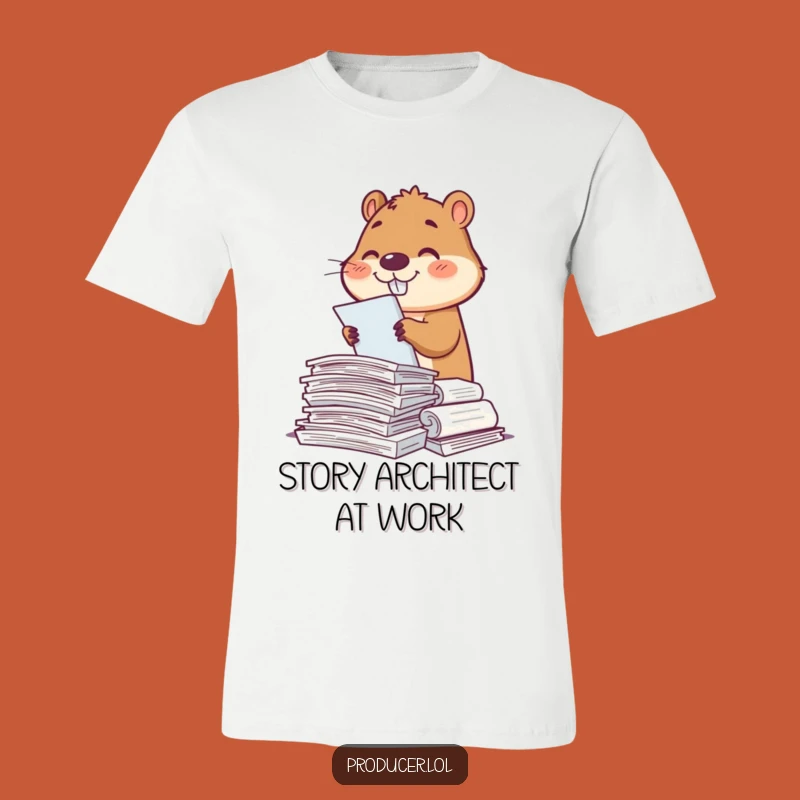 Funny Beaver Script Sorter T-Shirt: Diligent Work Tee, Hilarious Gift for Scribes