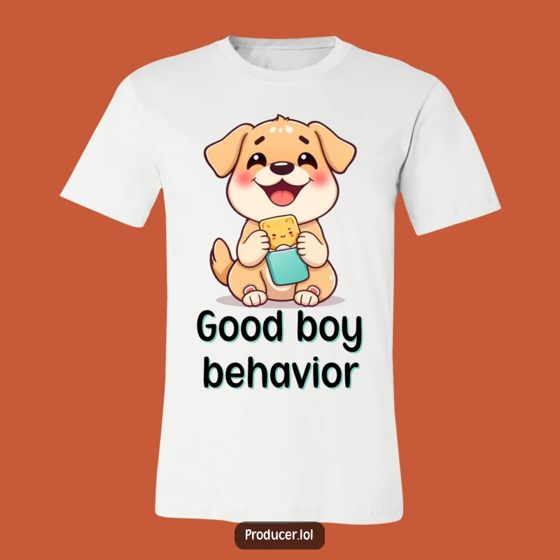 Funny Dog Sharing Snack T-Shirt: Adorable Happy Pup Tee for Gift