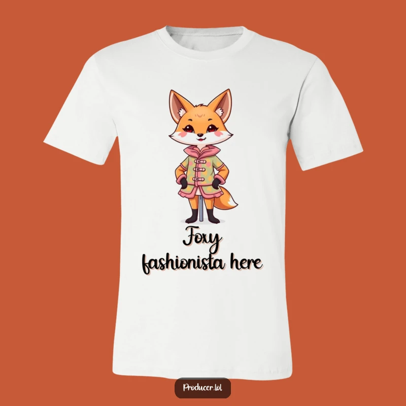 Funny Fox T-Shirt: Confident Costume Design, Hilarious Fashion Statement, Great Gift