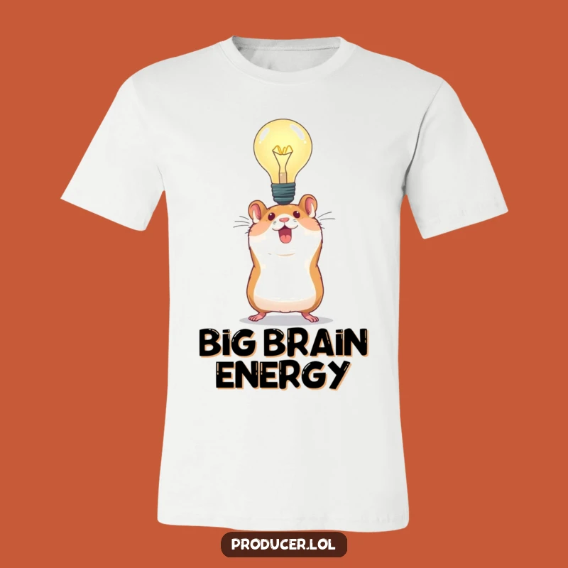 Funny Hamster Idea T-Shirt: Energetic Hamster Light Bulb Shirt - Hilarious 'Eureka!' Gift!