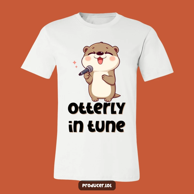 Funny Otter T-Shirt: Delighted Singer Tee for Music Lovers