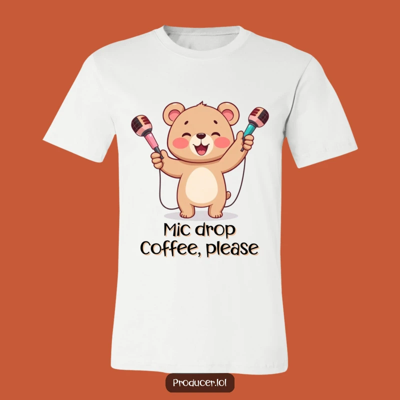 Funny Bear Cub Juggling Tee: Microphone Star Shirt, The Ultimate Funny Gift!