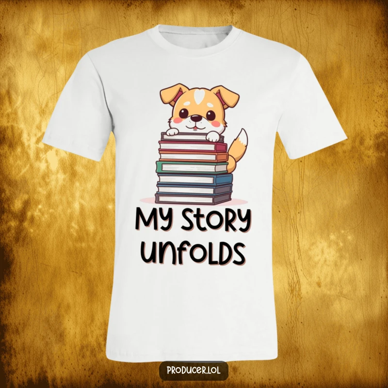 Funny Dog Filmmaker T-Shirt: A determined dog behind storyboards, ideal funny gift for movie enthusiasts.