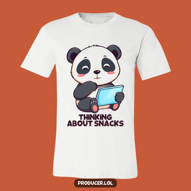 Funny Panda Tablet T-Shirt: Playful Thinker, a Hilarious Outfit for Techies